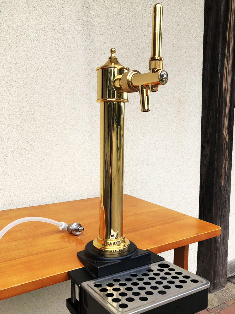 ビールサーバー ニットク製 ドラフトタワー ゴールド 台受け皿付