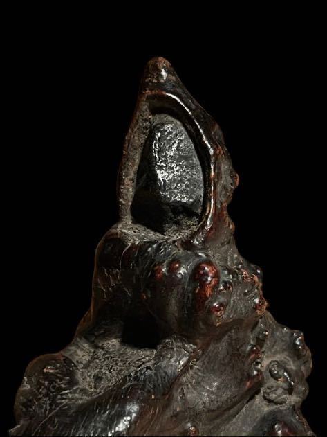 希少 石噛達磨 天然木 瘤木 流木 中国美術 仏教美術 だるま 希少 石噛