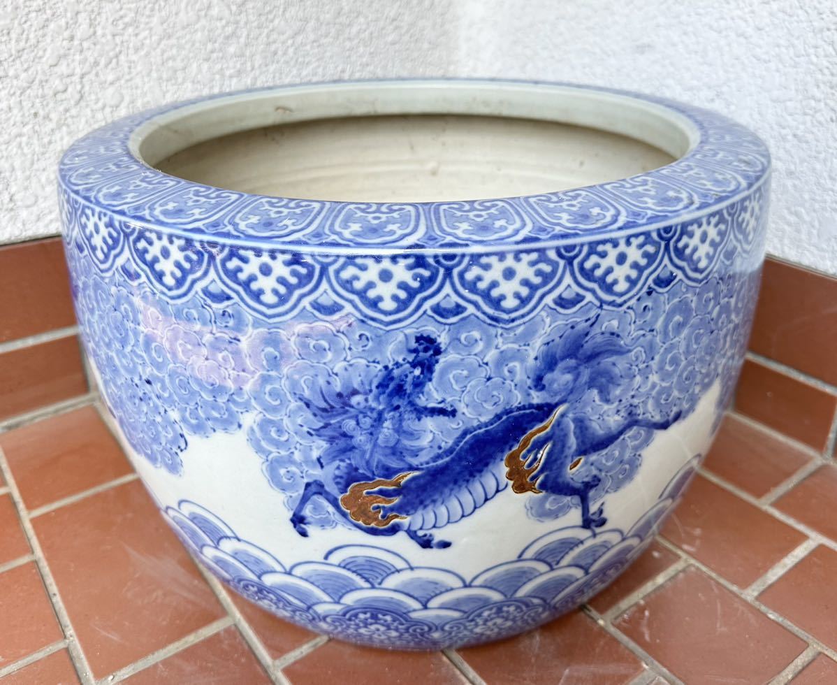 伊万里古伊万里大鉢鉢麒麟鶴亀文鳳凰文