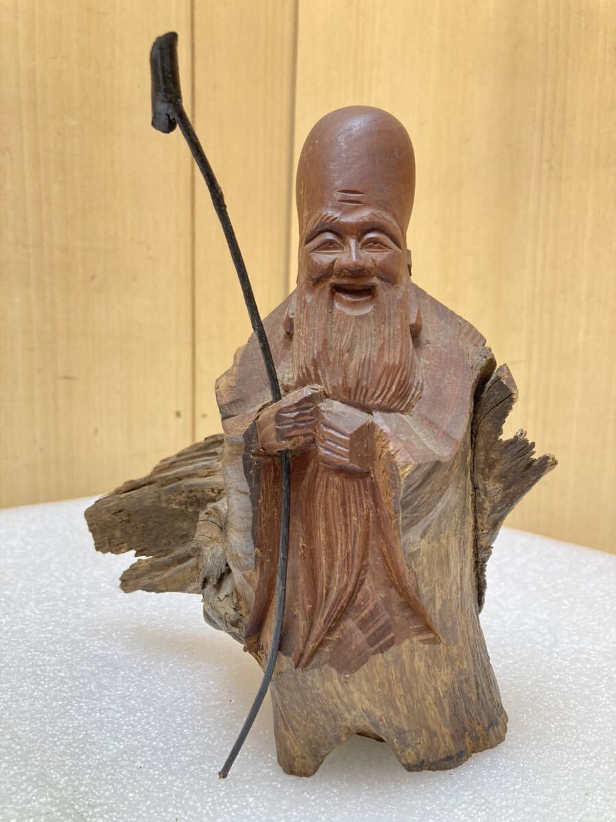 縁起物☆七福神セット 木彫りの金運・招福・開運 置物 昭和レトロ