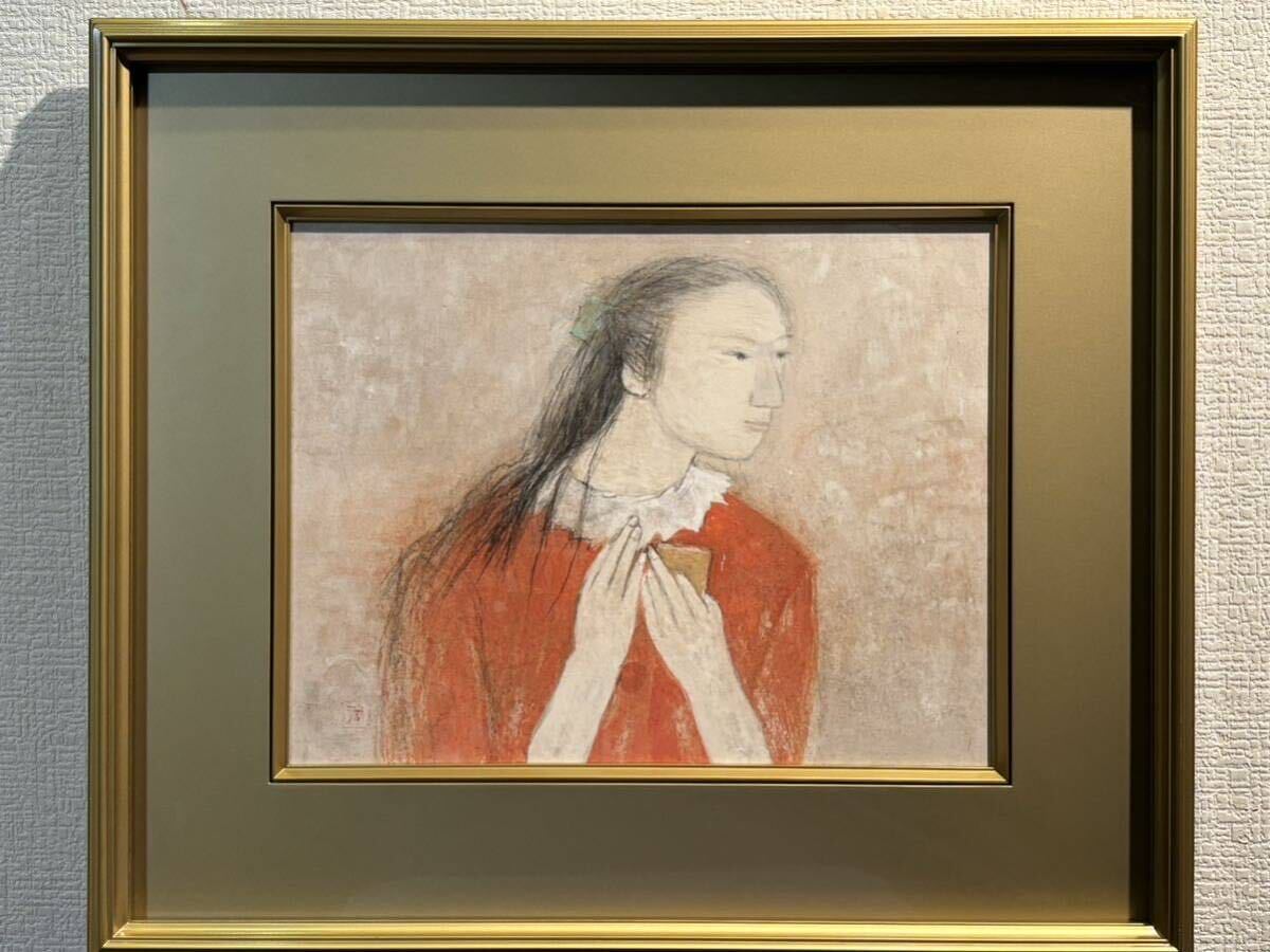 真作」小田野尚之日本美術院同人芸大秀才本格岩絵の具4号S