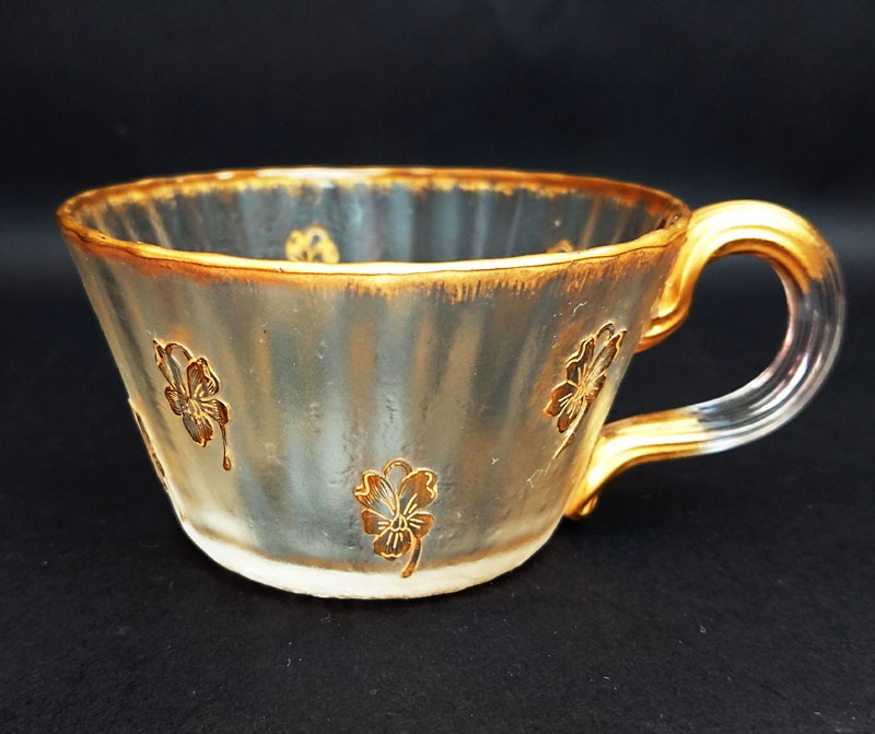 ◇216◇【希少】ドームナンシー DAUM NANCY 金彩縁ガラスカップ ◇216