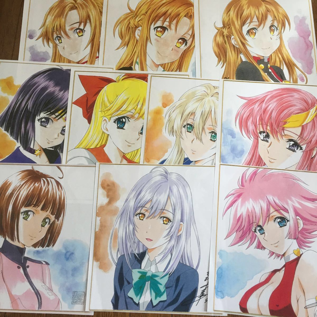 片励会かわらじま晃セーラームーン直筆イラスト色紙&色紙原画セット