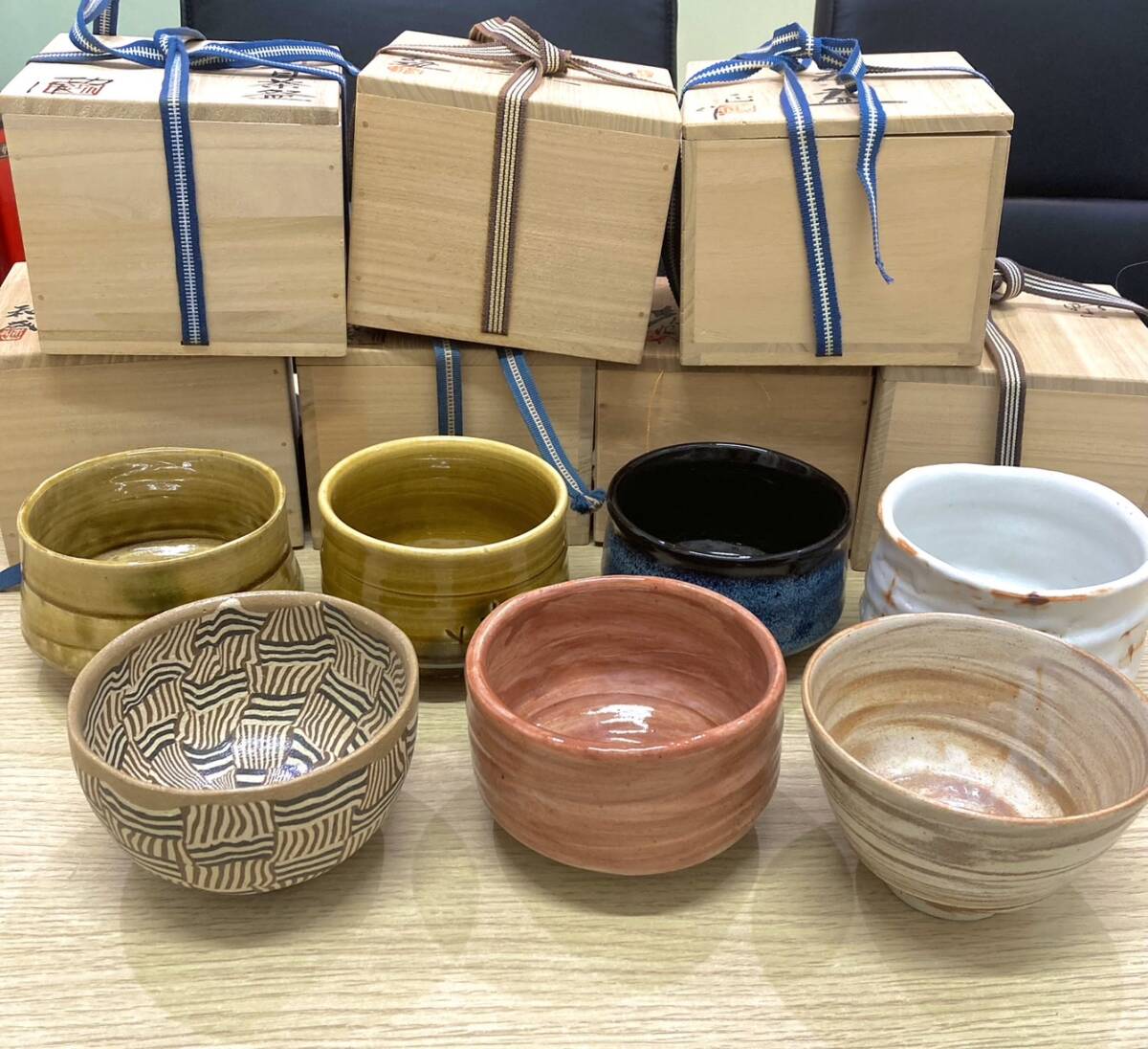 空箱 茶碗 共箱 抹茶碗 まとめ 7点 茶道具 陶器 いろいろ まとめて