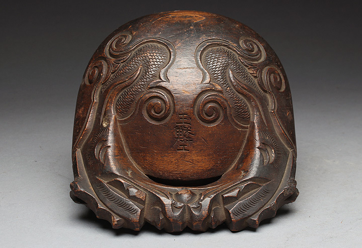 木魚 玉鱗工 伝統工芸 木彫り 美品 美術仏教 仏具 玉鱗工 木魚