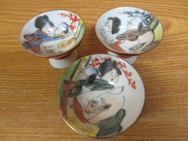 九谷焼 春画 盃 お猪口 6点 九谷焼 春画 浮世絵 盃 酒器｜Yahoo!フリマ（