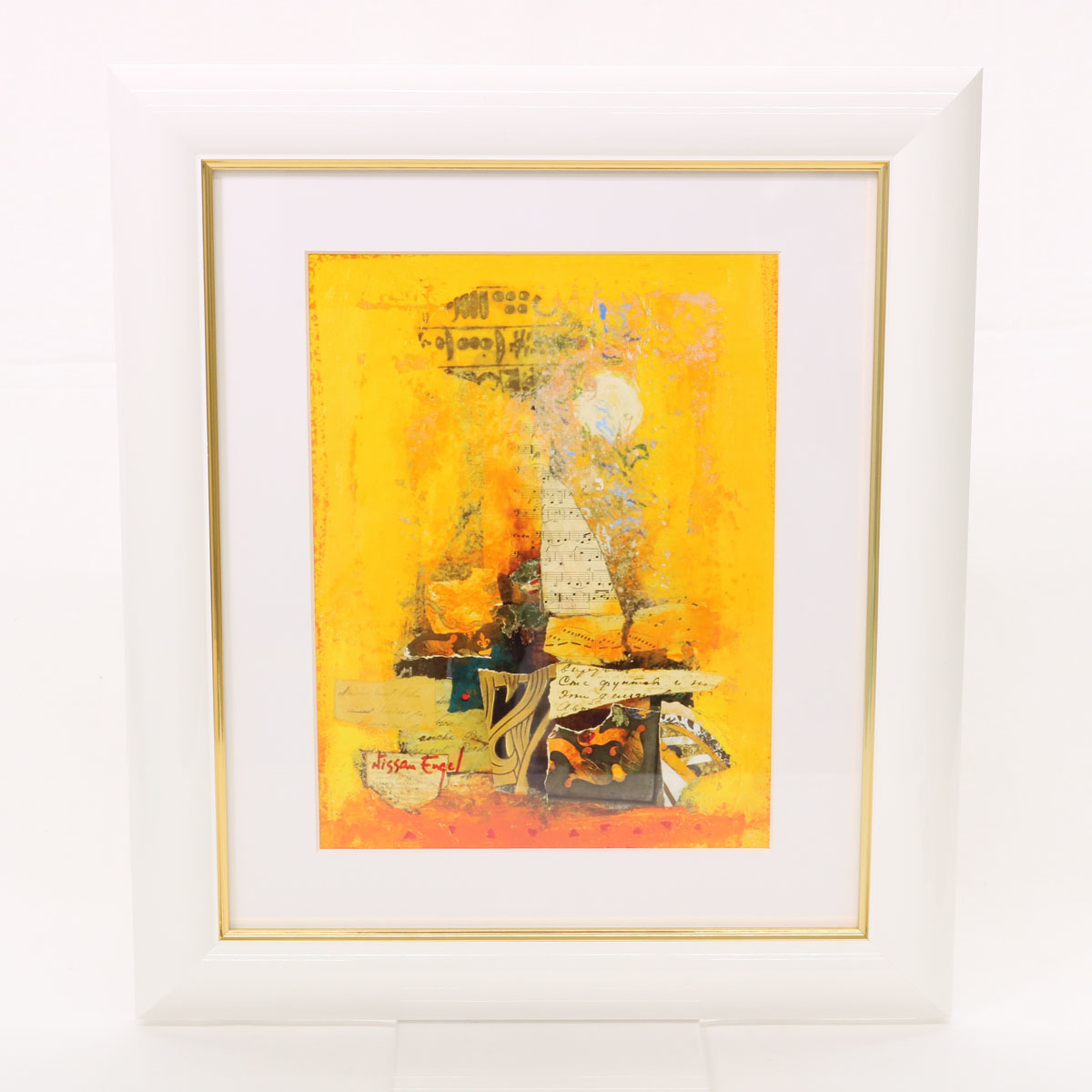 ニッサン・インゲル「メロディー」オリジナル 油彩 コラージュ 原画