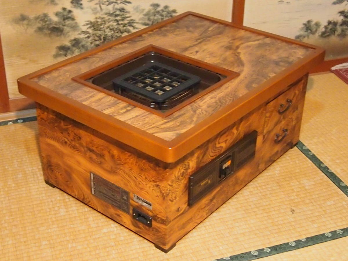 珍品 ナショナル 囲炉裏風 電気火鉢 角火鉢 DH-10 昭和レトロ