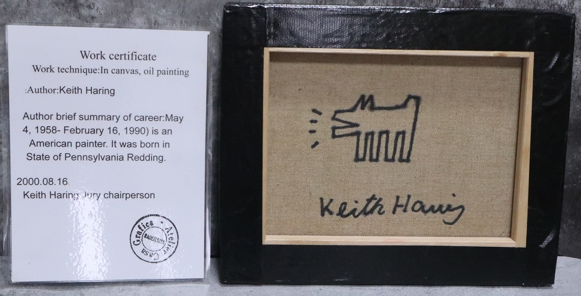 海外アーティスト油彩肉筆画キャンバスサイン有