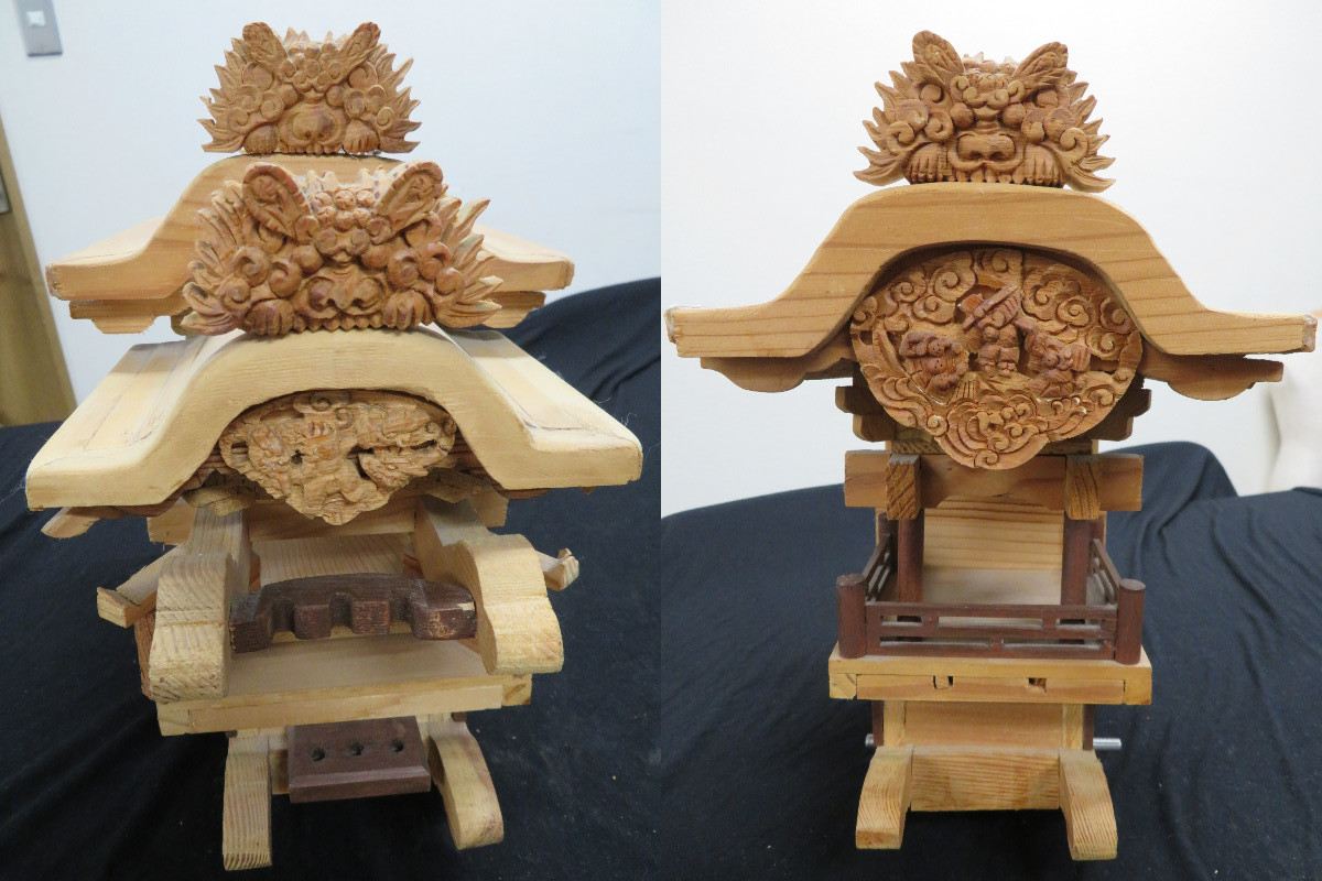 【獅子】幅30cm 魔除け！お祭り、山車、神輿 だんぢり彫刻部材