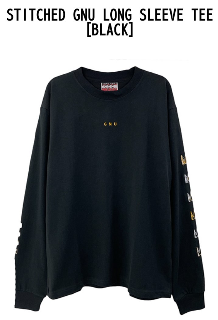 未使用】King Gnu STITCHED LOGO LONG SLEEVE TEE 黒 XL 長袖 ロンT