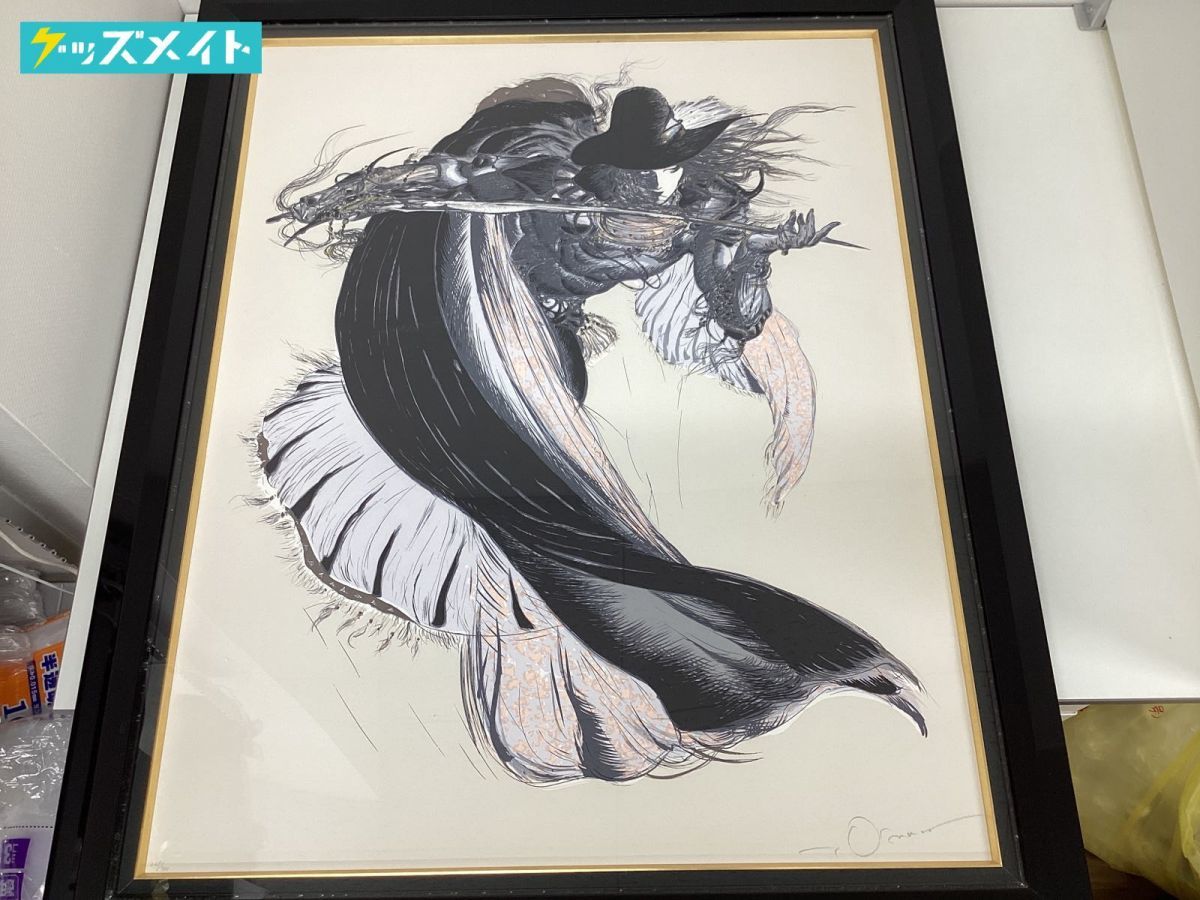 希少 作家保存版 EA版 林敬二 リトグラフ「けむり」 直筆サイン