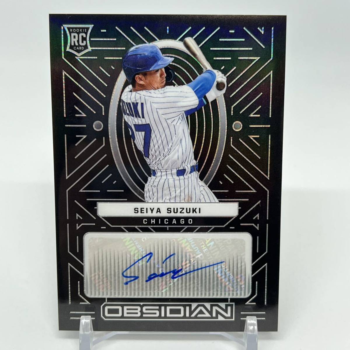 鈴木誠也 Leaf 配送 L 1/1 1枚限定 leaf 鈴木誠也 直筆サイン カード