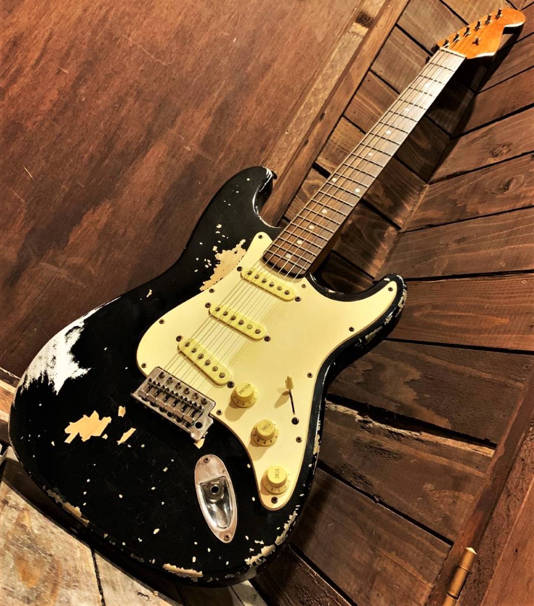 ゆき 工房製作ストラトエレキギター CS69復刻アセンブリ搭載 レリック