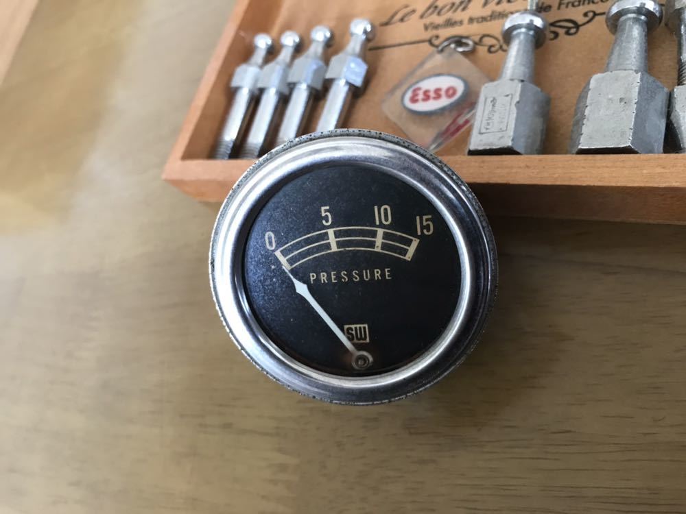 SW スチュワートワーナー 当時物 オイルプレッシャーゲージ 15psi 本物