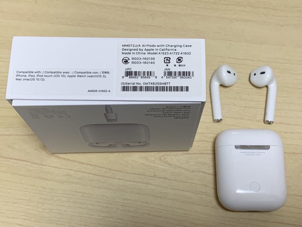 箱付き】Apple AirPods with Charging Case 箱あり！Apple AirPods 第2