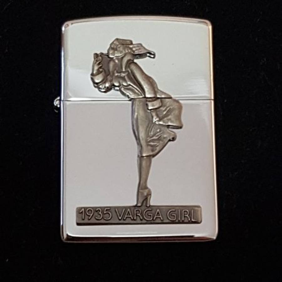 Zippo ライター 1935 Varga Girl SILVER PLATE Zippo ライター 1935