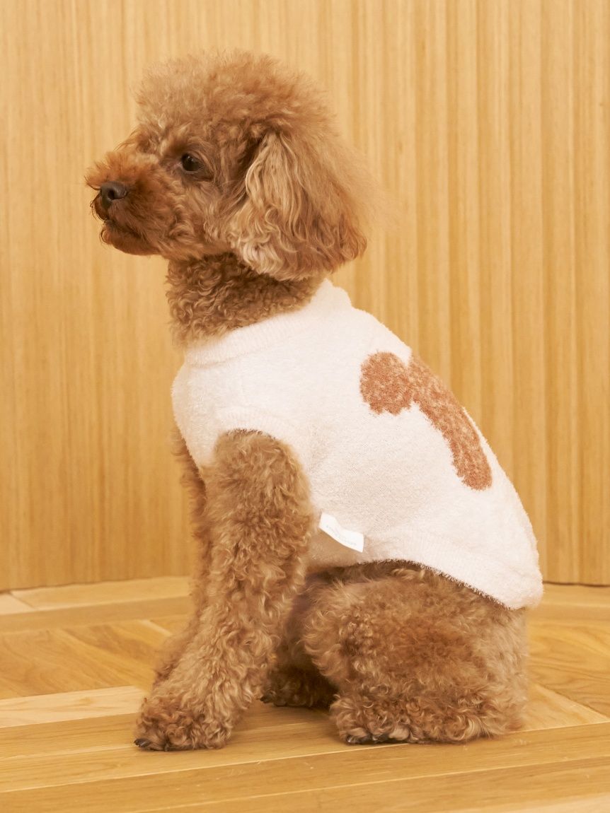 CAT&DOG】スムーズィートイプードル柄ジャガードプルオーバー(ウェア
