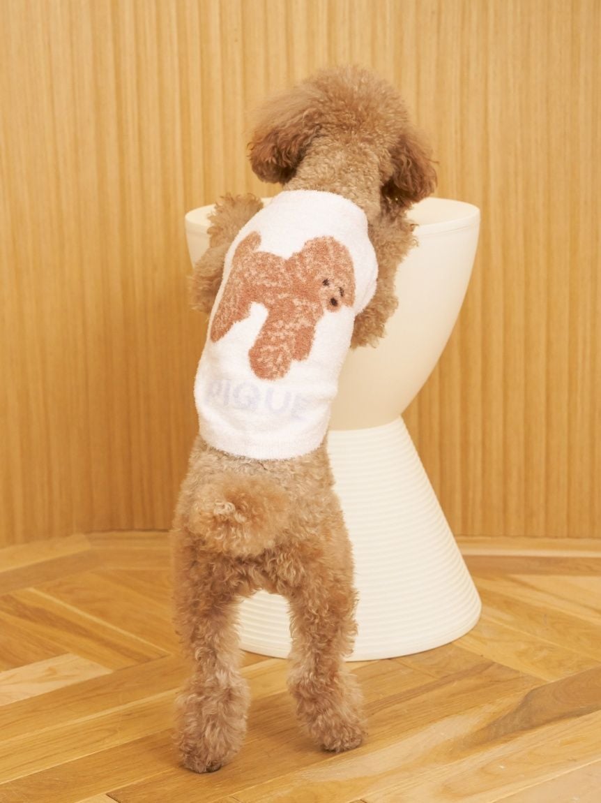 B447.pon2pan2☆犬☆オーダー☆ボルドー色のスモックワンピ