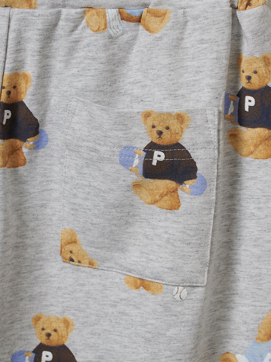 JUNIOR】スポーティーベアワンポイントTシャツ＆総柄ショートパンツ