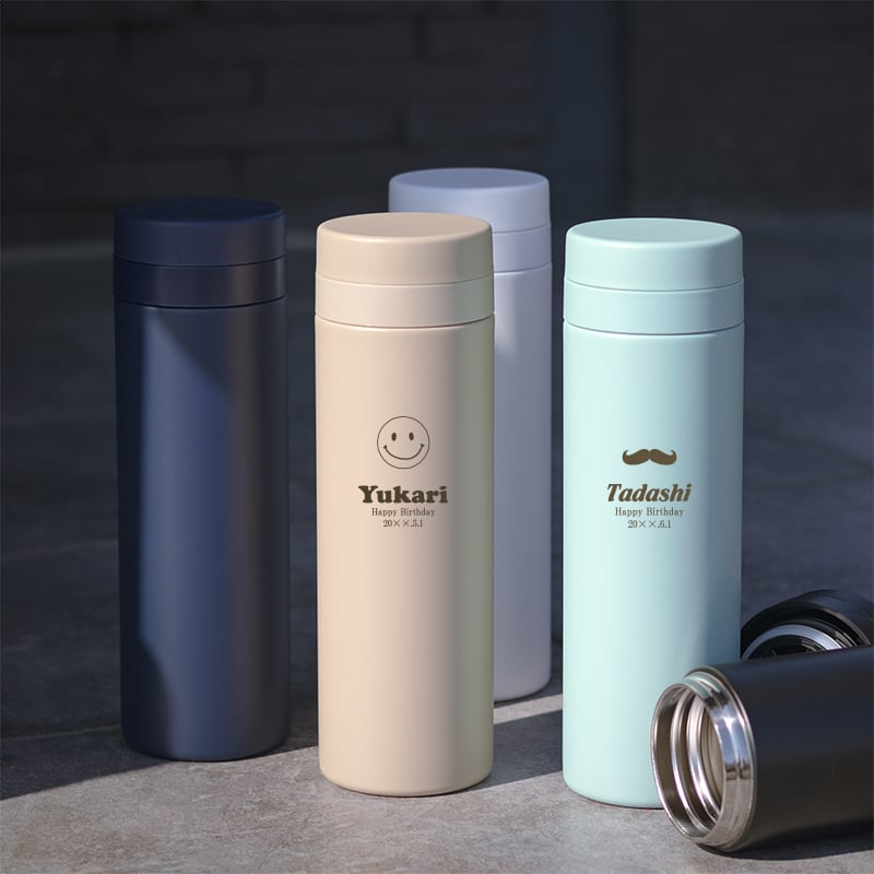 ☆【名入れ無料】 スリムサーモ ステンレスボトル 500ml 【マーク