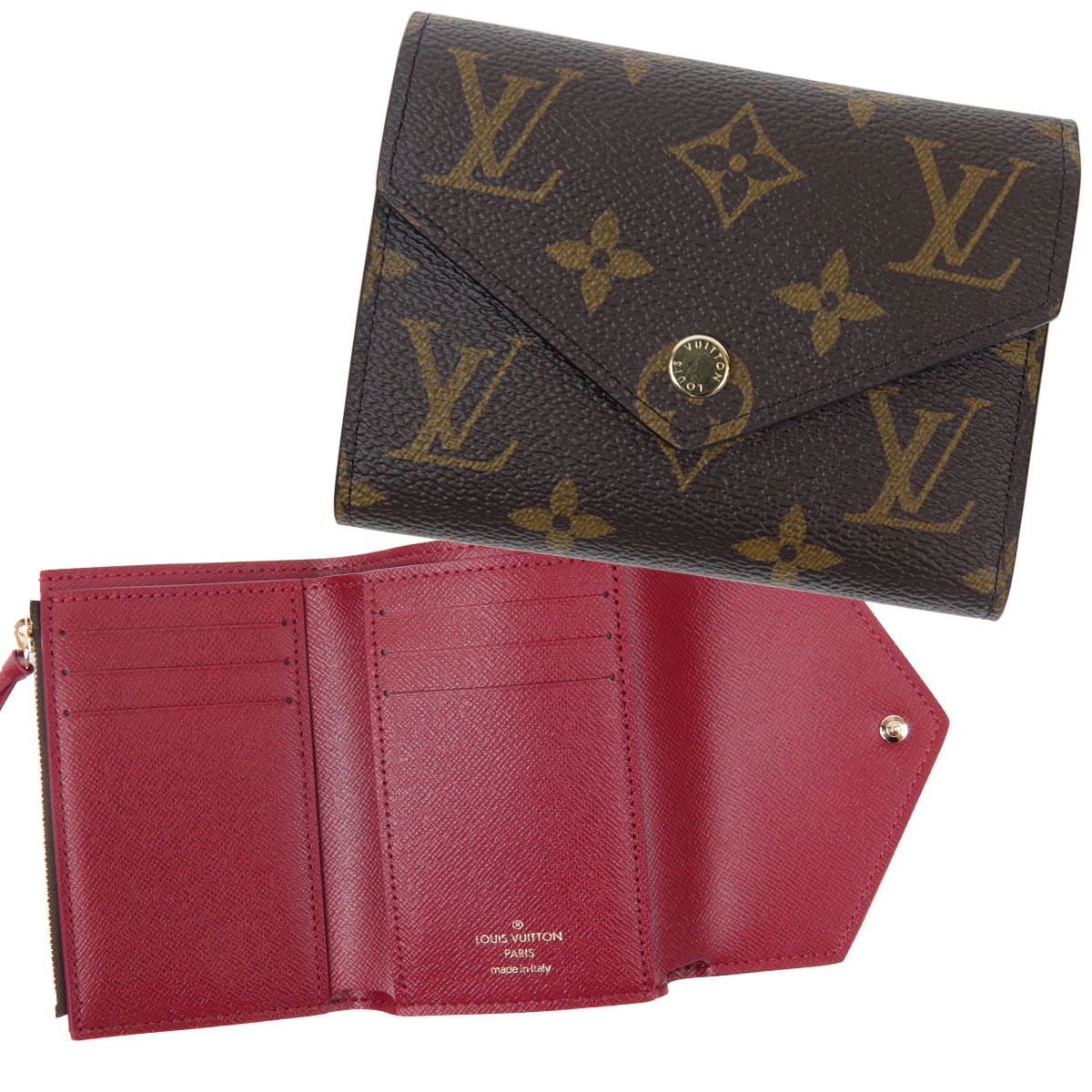 ルイヴィトン モノグラム ヴィクトリーヌ 三つ折り財布 LOUIS VUITTON