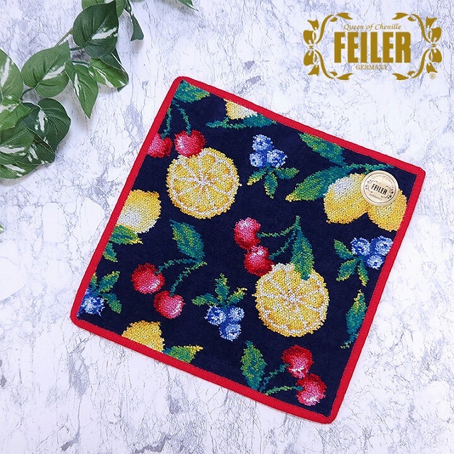 FEILER フェイラー ハンカチ タオルハンカチ 25cm 黒 ラフルッタ LA