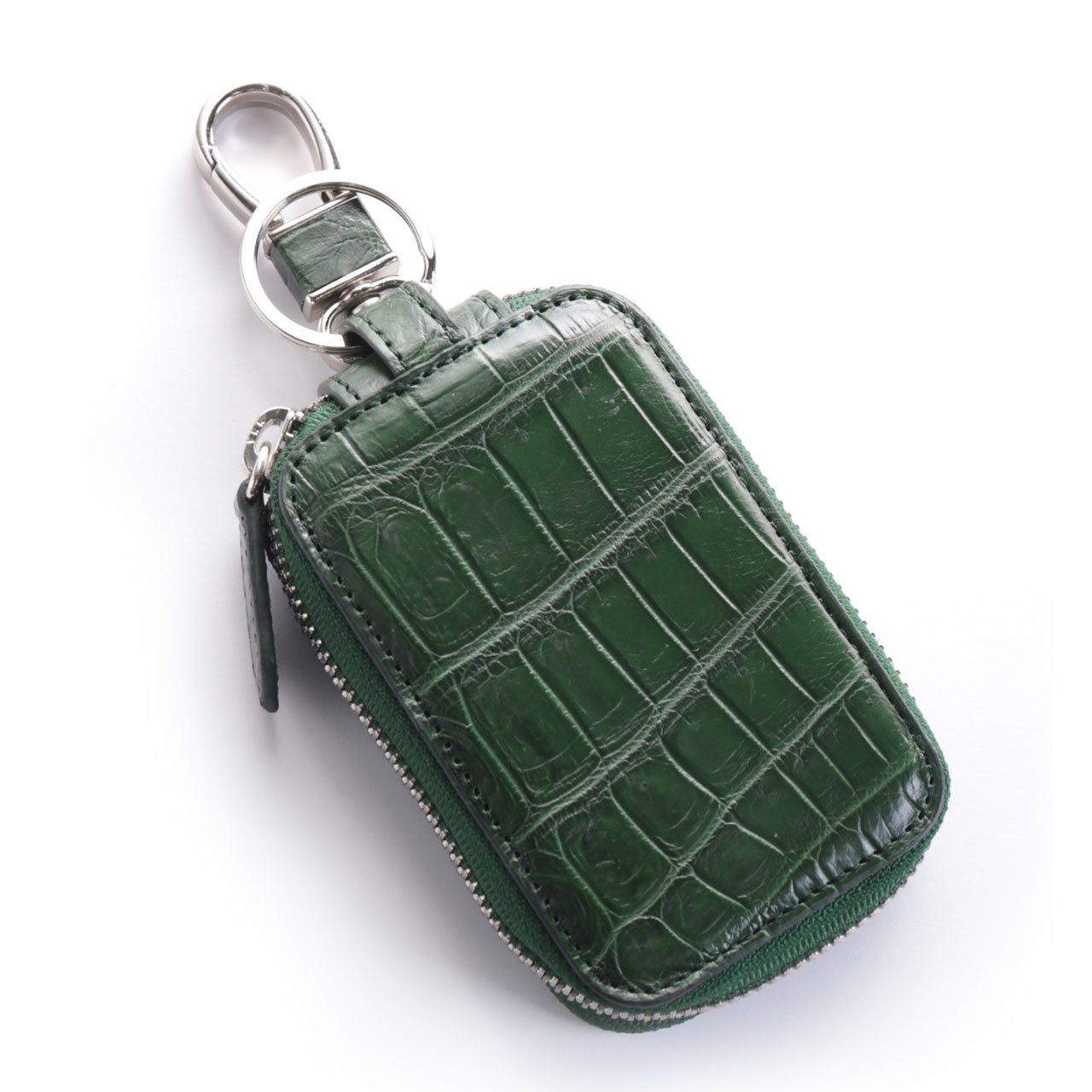 クロコダイル メンズ スマートキーケース マット 加工 ゴールド 金具