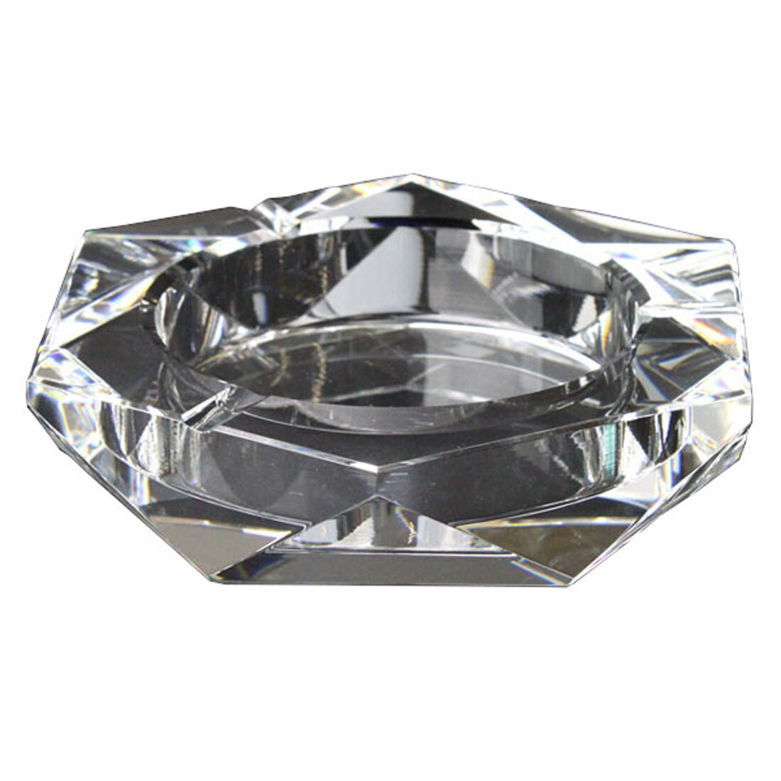 送料無料】卓上灰皿 クリスタルガラス灰皿/ヘキサゴンカット ギフト