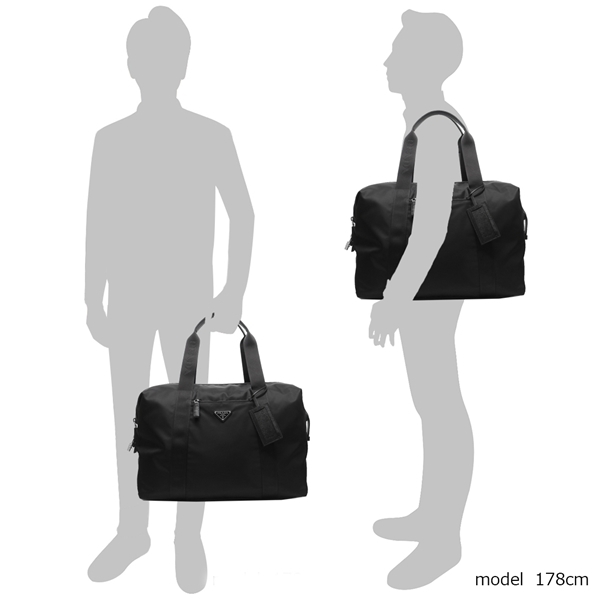 プラダ ボストンバッグ リナイロン トライアングルロゴ ブラック