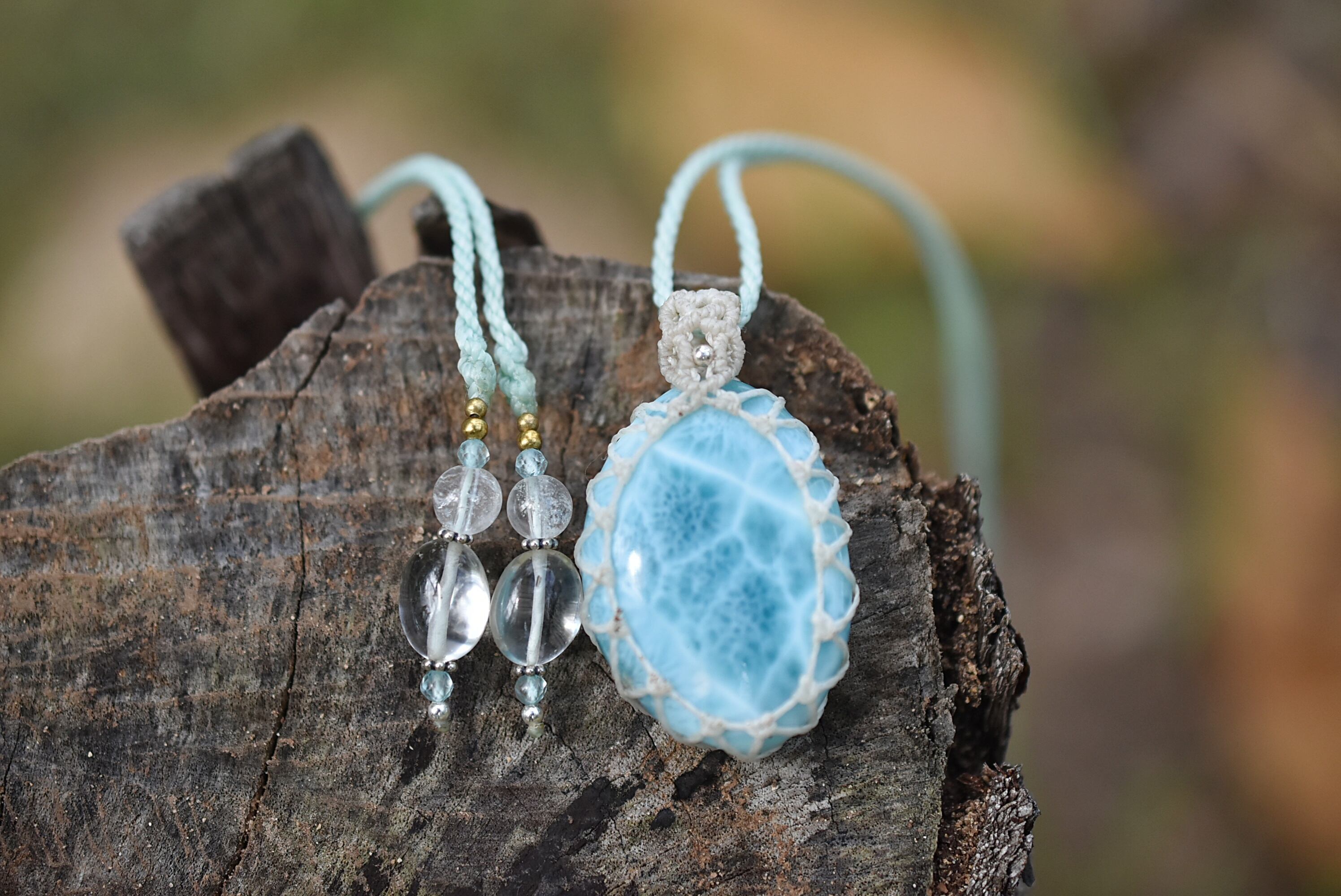 注文 ラリマー ドミニカ共和国産 ペンダントトップ 天然石