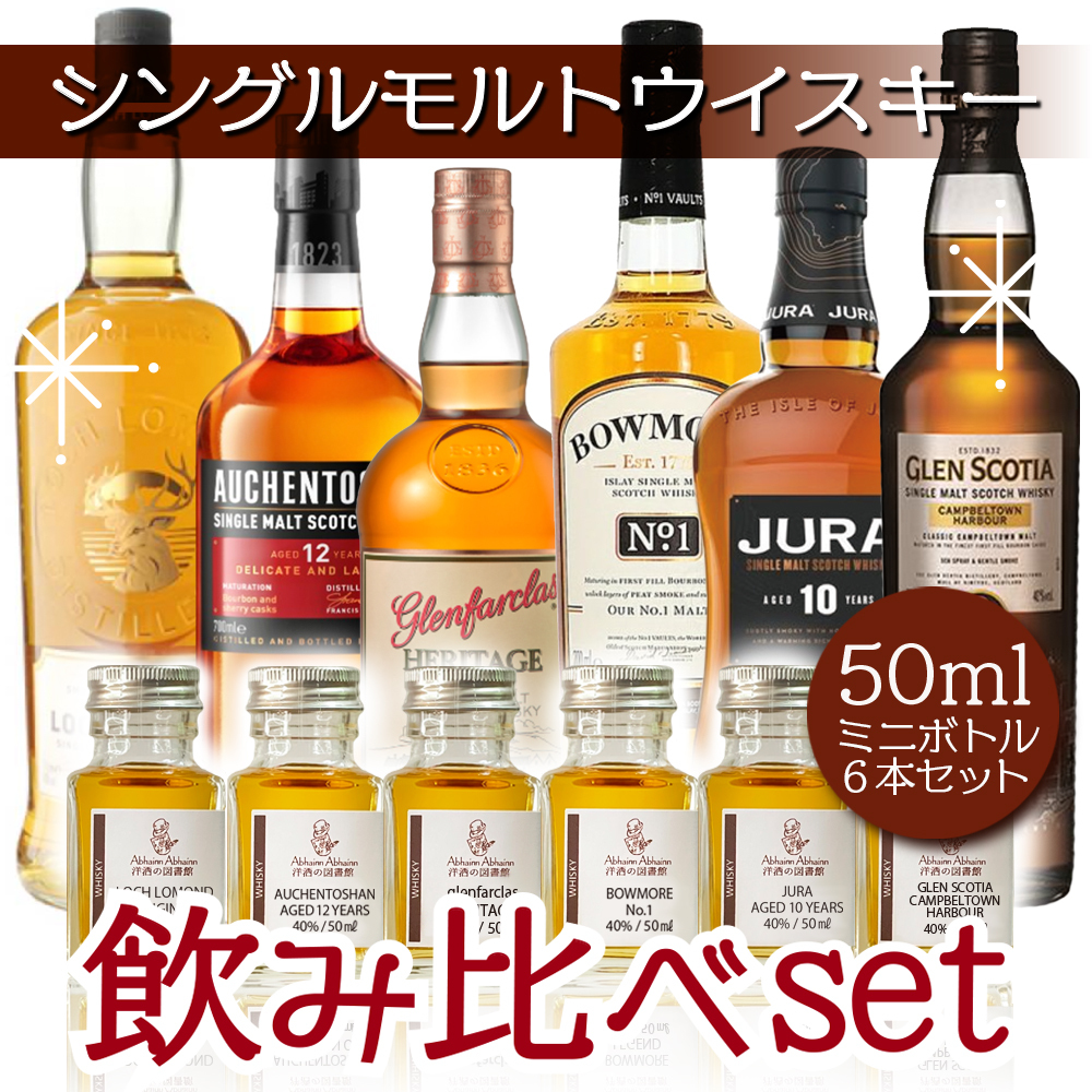 シングルモルトウィスキー 飲み比べセット 50ml×6本 - 【Abhainn