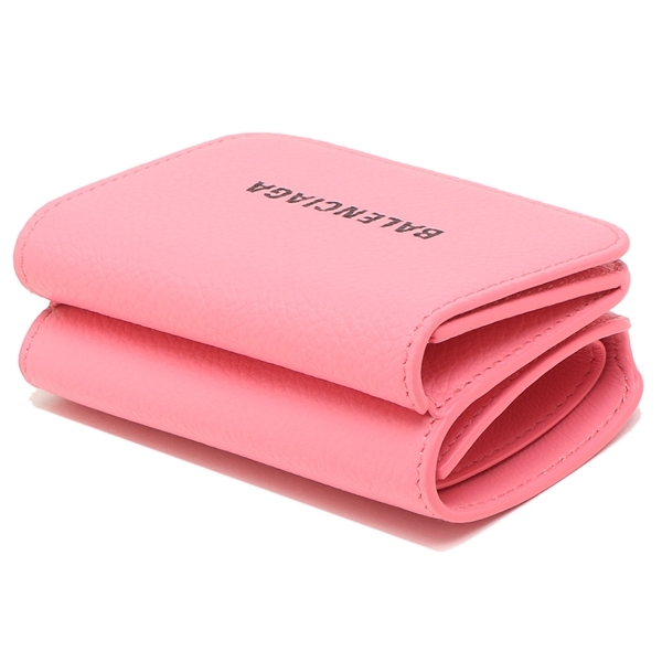 バレンシアガ 三つ折り財布 キャッシュ ミニ財布 ピンク レディース