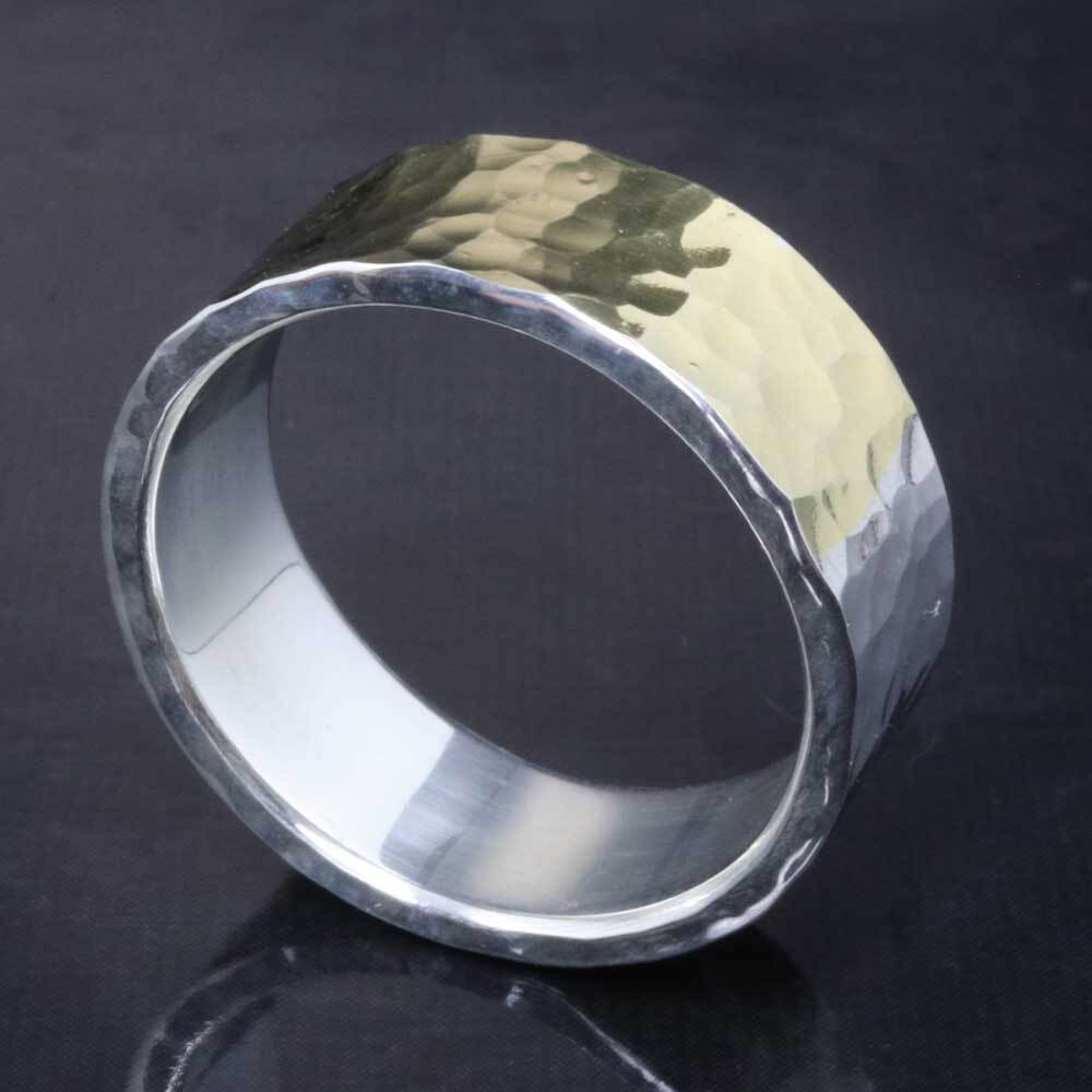 K24 純金 槌目リング 4.34g指輪 リング 刻印あり ハンドメイド K24