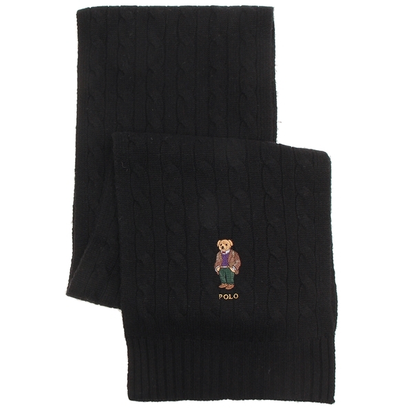 ポロラルフローレン マフラー ブラック メンズ レディース ユニ