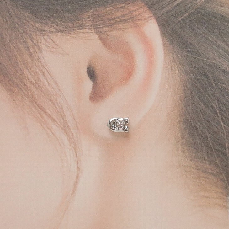 コーチ COACH ピアス 限定品 星 スター ロゴ パヴェ ラインストーン