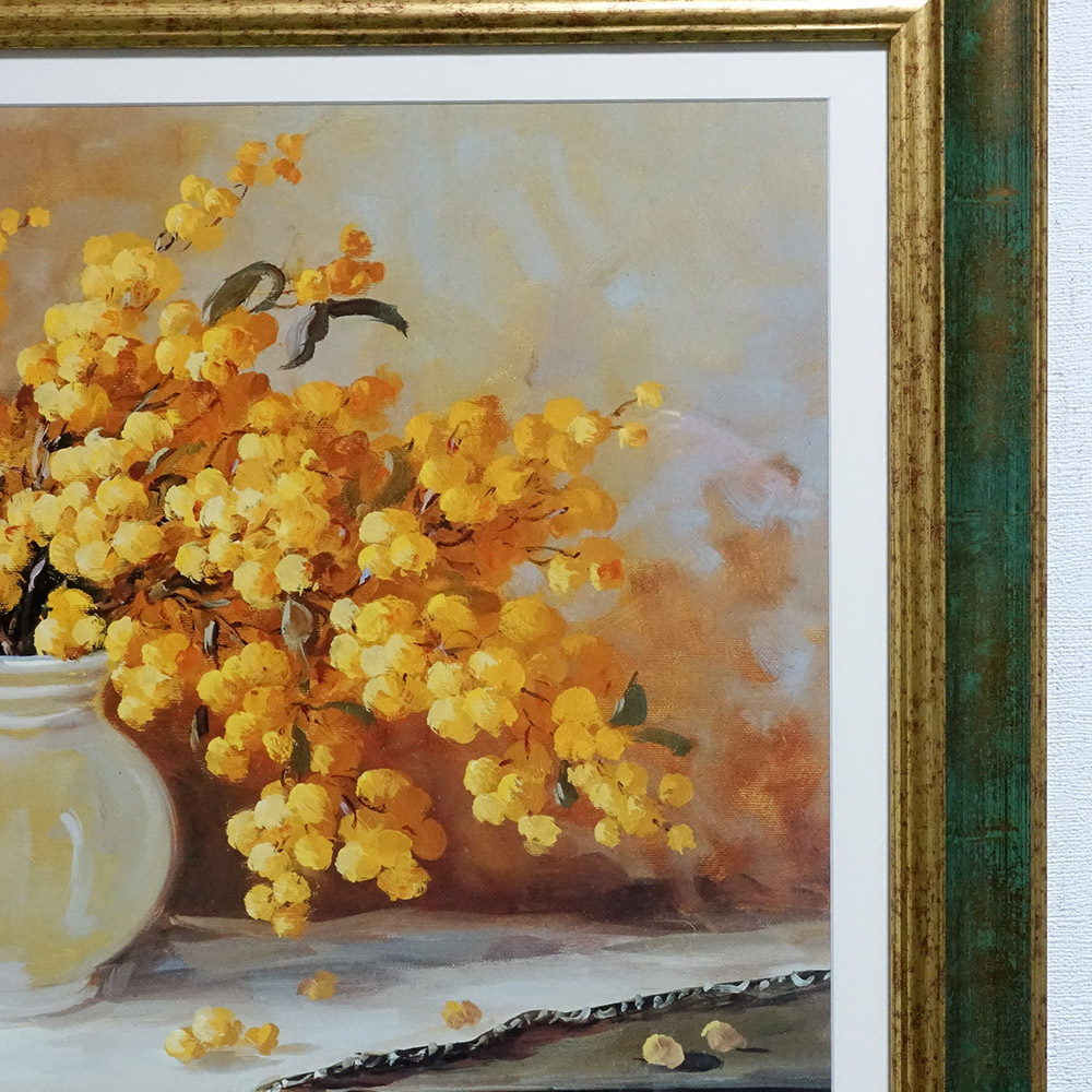 アンティーク イタリア製 額絵 調額縁 イタリア 輸入 額絵 天然木