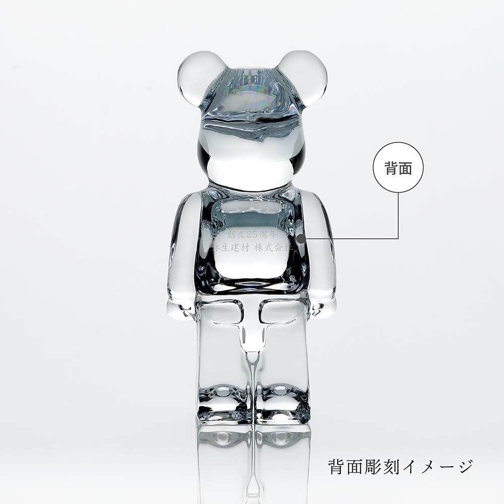 Baccarat バカラ ベアブリック クリア 名入れ彫刻代込み BE@RBRICK