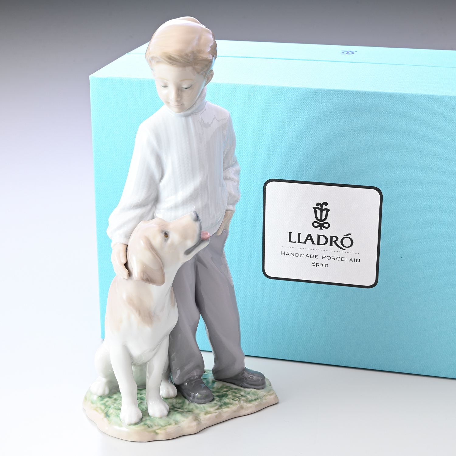 リヤドロ 僕の親友 フィギュア 人形 男の子 犬 LLADRO リアドロ