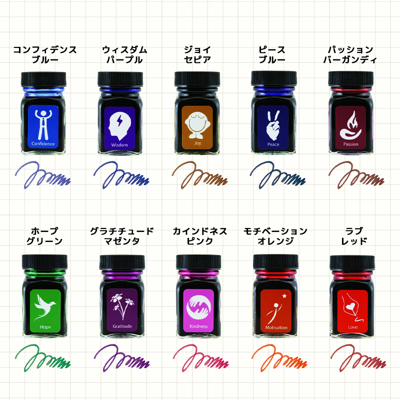 筆記具⑥ モンテベルデ 「ジャングル」コレクション 30ml 10色セット