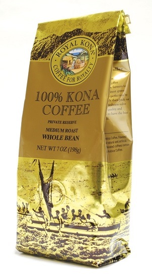 コーヒー【100％ロイヤルコナコーヒー】7oz（198g）豆WBタイプ ハワイ