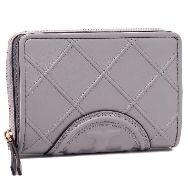 トリーバーチ 二つ折り財布 フレミング ミニ財布 グレー レディース