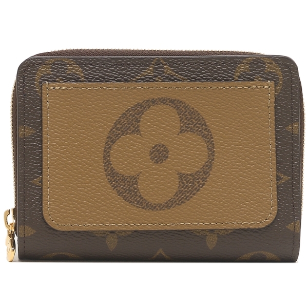 ルイヴィトン 二つ折り財布 ポルトフォイユルー モノグラム ブラウン