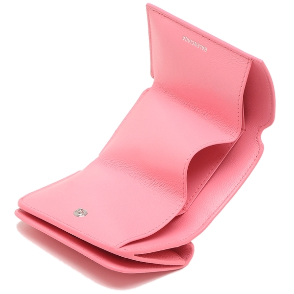 バレンシアガ 三つ折り財布 キャッシュ ミニ財布 ピンク レディース