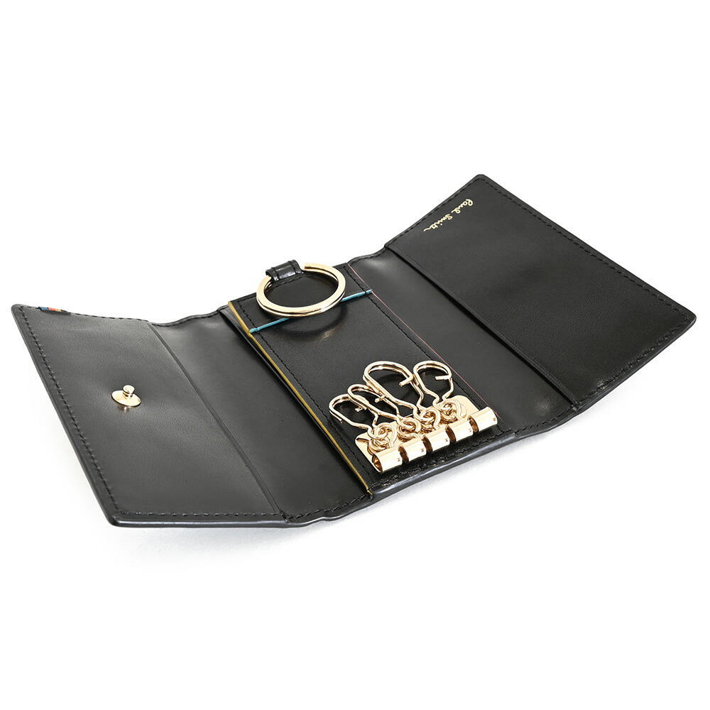 ☆未使用新品☆ ポールスミスPaul Smith キーケース 黒 レザー 本革