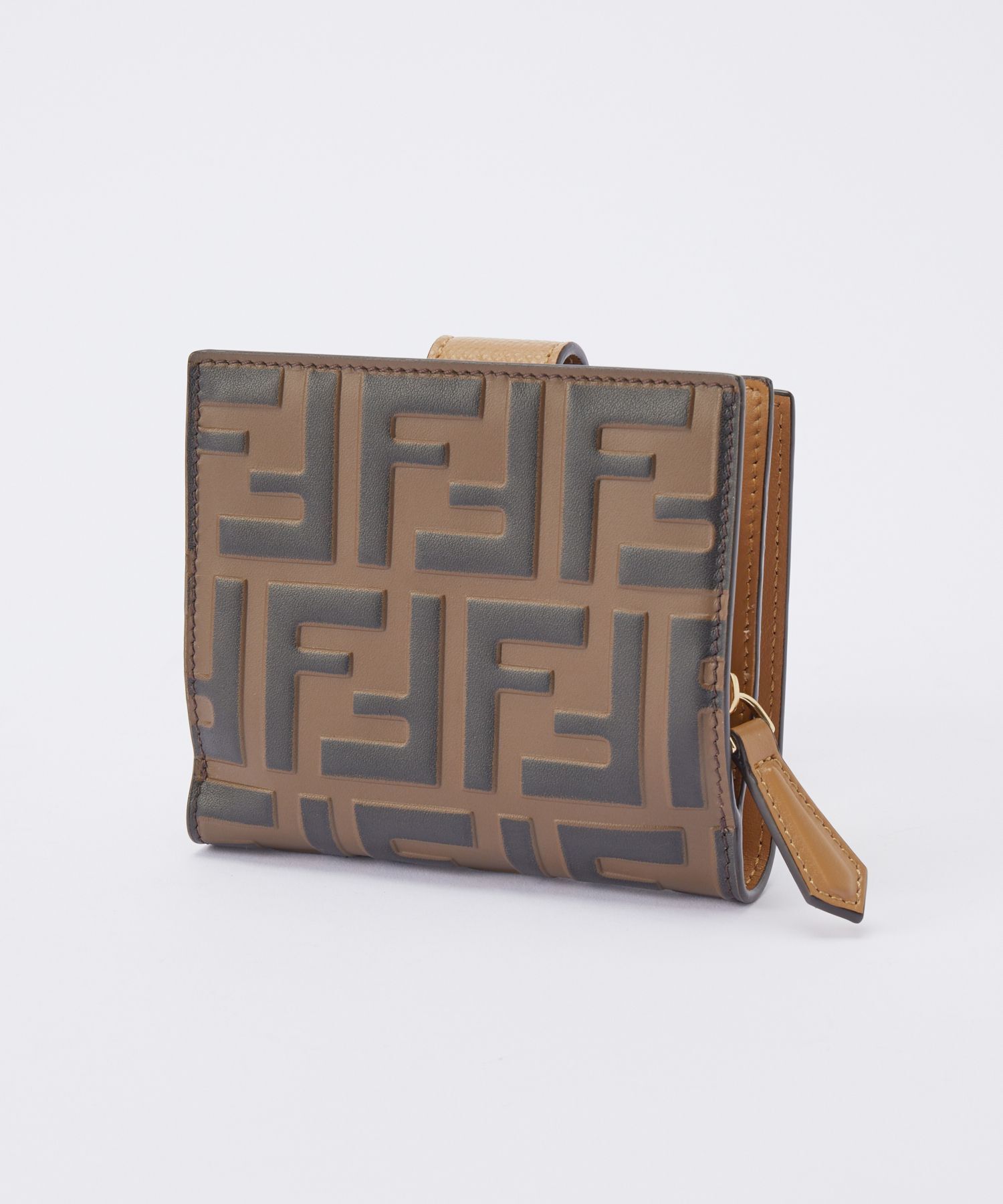 FENDI フェンディ ズッカ柄 二つ折り財布（小銭入れあり） キャンバス