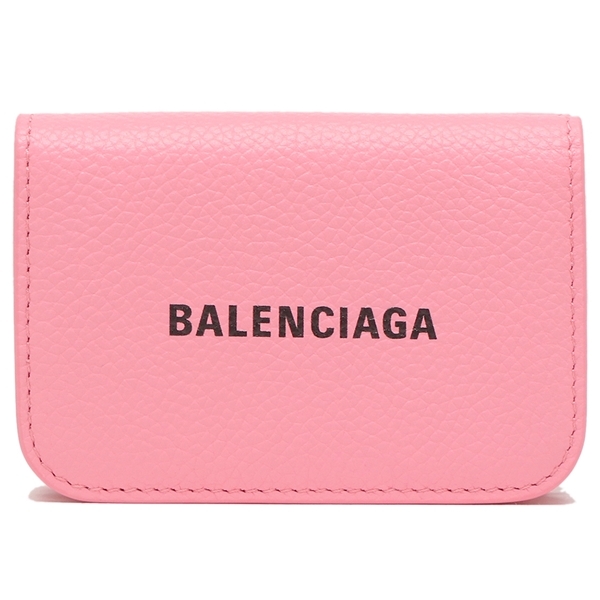 バレンシアガ 三つ折り財布 キャッシュ ミニ財布 ピンク レディース