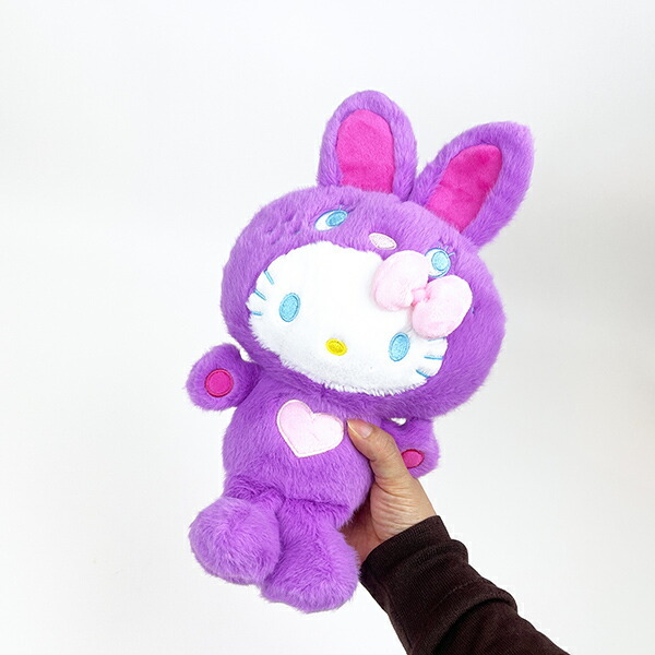サンリオ ハローキティ ぬいぐるみ カラフルバニー S パープル