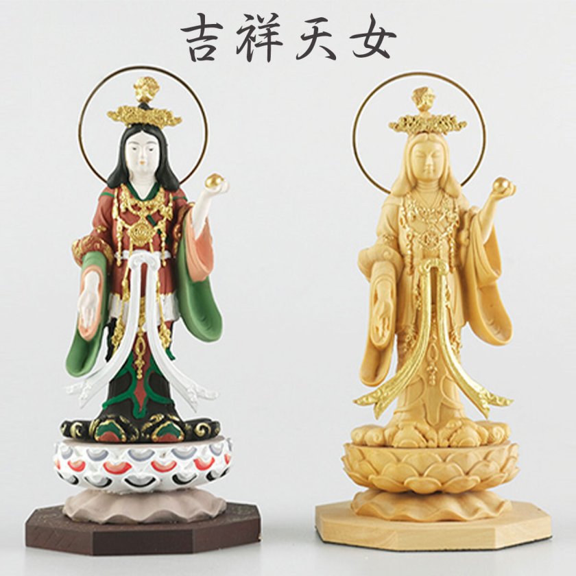 セール・新品】 香合仏 七面天女 白檀 仏龕 懐中仏 吉祥天女 箱無し