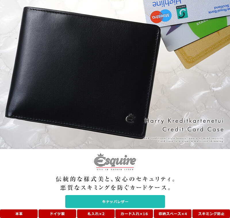 Esquire カードケース Harry Kreditkartenetui Credit Card Case